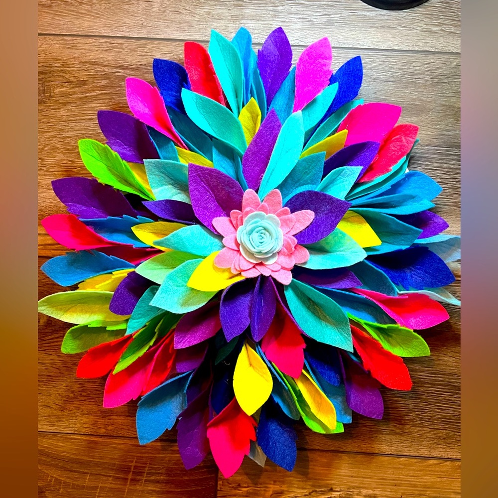 Felt Spring Wreath